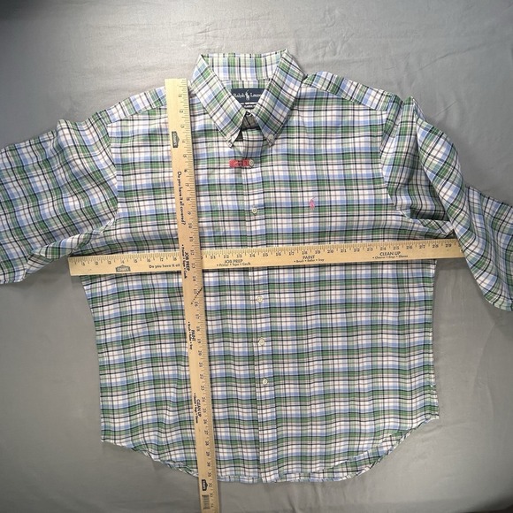 Ralph Lauren Button Classic Fit Pink Logo Down Long Sleeve Shirt XXL Spring - Picture 11 of 14
